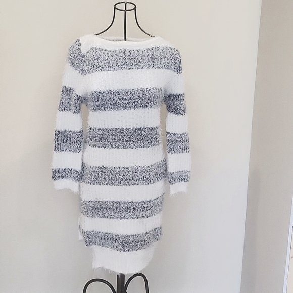 Super cozy and fuzzy knee length sweater dress - Picture 1 of 3